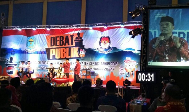Debat publik calon bupati dan wakil bupati Kerinci.