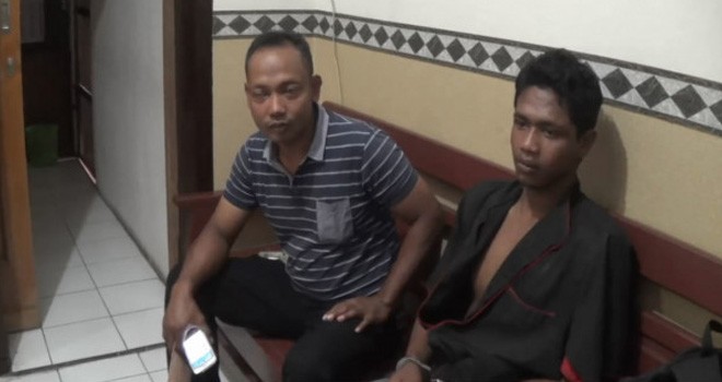 Tersangka pelaku pencabulan.