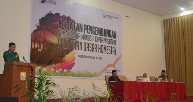 Kata Sambutan Bapak Wakil Bupati Kabupaten Bungo H. Safrudin Dwi Aprianto S. Pd pada pelaksanaan kegiatan di Kabupaten Bungo.