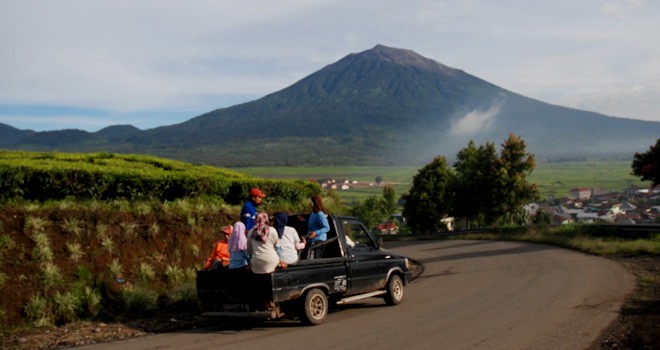 Inilah salah satu ruas jalan di kaki Gunung Kerinci yang akan masuk dalam ruteTour de Singkarak 2019.