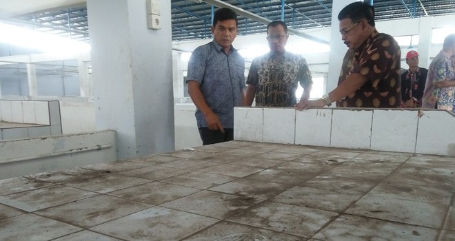 Komisi III, Dinas PUPR, Disperindag Kota Jambi cek pembangunan Pasar Baru Talang Banjar.