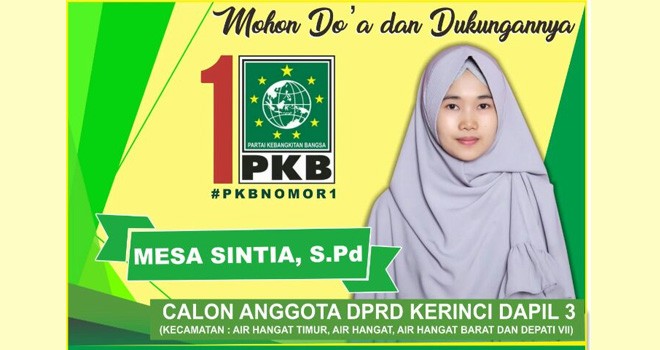Bacaleg DPRD Kerinci, Mesa Sintia.