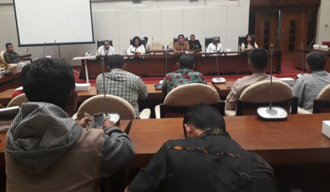 Bakri saat Sambut Kedatangan BPD se Kabupaten Merangin di DPR RI