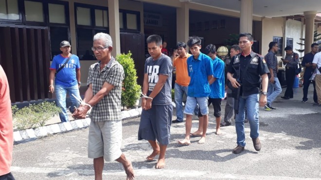 Puluhan Pelaku Kejahatan Diringkus Polresta Jambi.