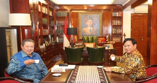 Pertemuan SBY dan Prabowo Subianto. Foto : Ist For JPNN