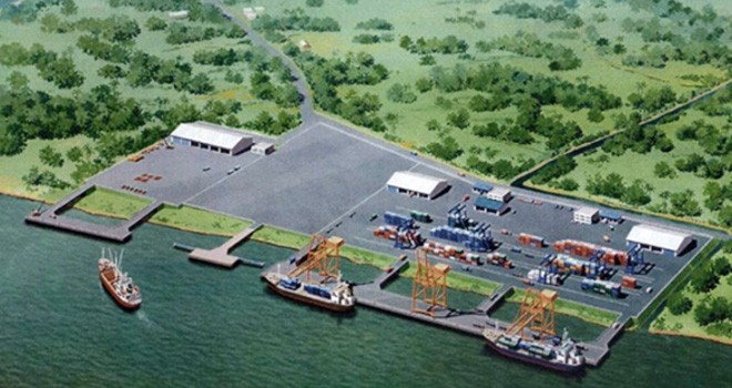 Ilustrasi pelabuhan Ujung Jabung.