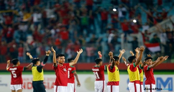 Indonesia hanya selangkah lagi untuk menjadi jawara Piala AFF U-16. (Dipta Wahyu/Jawa Pos)