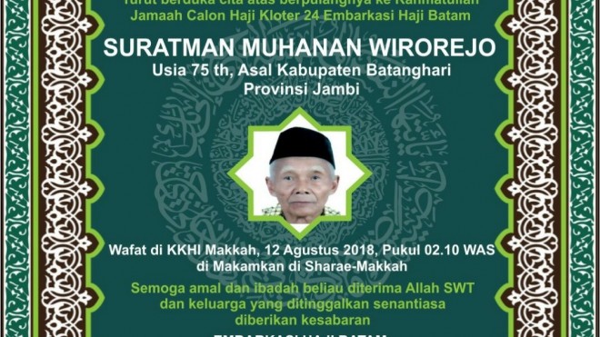  Jamaah Haji Batanghari Meninggal Di Tanah Suci.