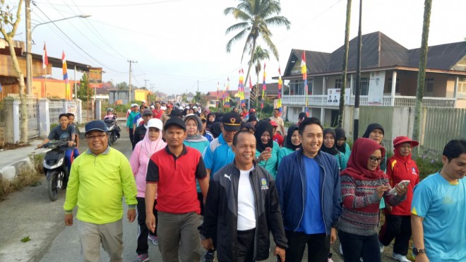 Acara Gerak Jalan Santai Dalam rangka memeriahkan HUT Kemerdekaan RI yg ke 73 Tahun 2018.