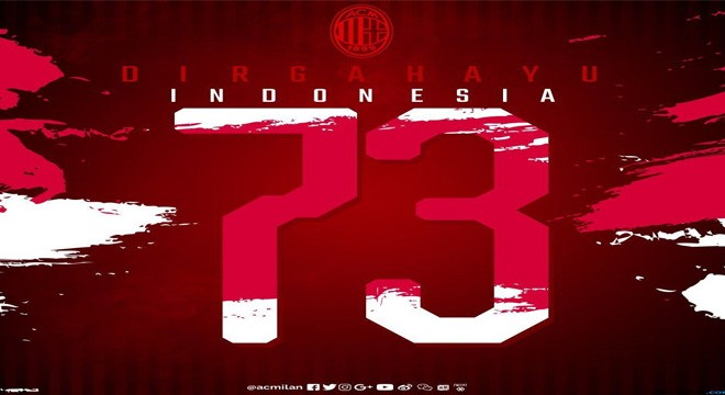 AC Milan memberi ucapan selamat untuk hari jadi Republik Indonesia ke-73 (Twitter @ACMilan)