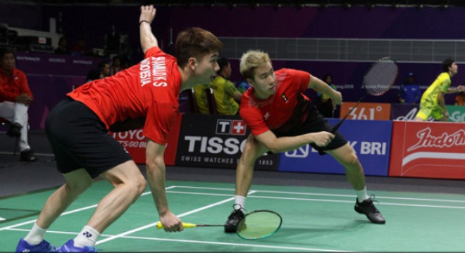Kevin Sanjaya (kiri) dan Marcus Fernaldi, Foto : Batminton Indonesia