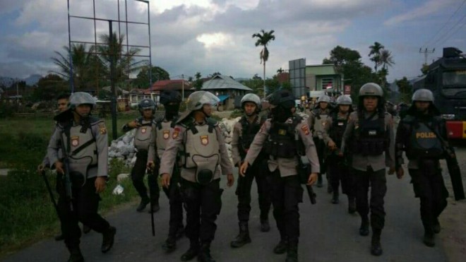 Pihak Kepolisian yang melakukan Pengamanan