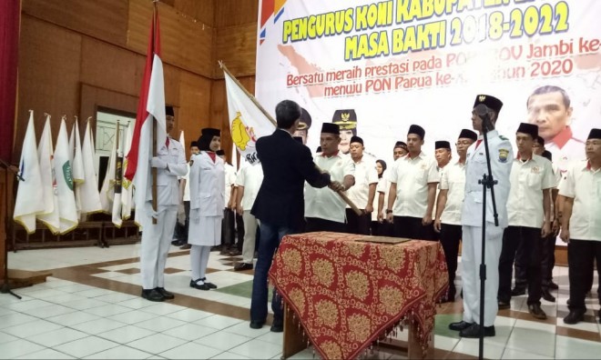 Pelantikan Ketua Umum Koni Masa Bakti 2018 - 2022.
