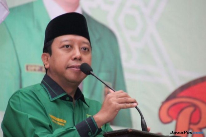 Ketua Umum PPP, Rommahurmuziy belum lama ini dipanggil KPK terkait kasus RAPBN 2018. Selain Rommy, ada politisi PPP lainnya yang dimintai keterangan. Yakni Sukiman dan Irgan Chairul Mahfuz (Dok.JawaPos)