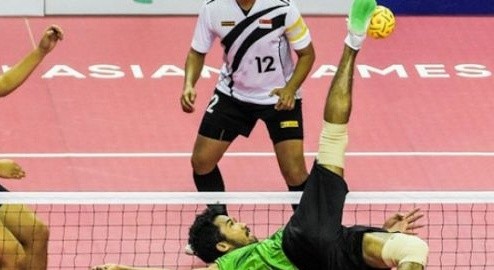 Cabang olahraga sepak takraw nomor kuadran.