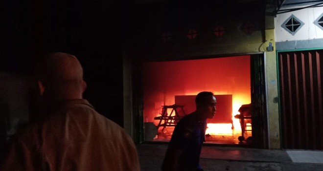 Ruko Sembilan di Pasar Muara Tebo Terbakar.