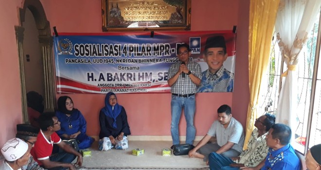 Anggota DPR RI Dapil Jambi, H Bakri, saat Sosialisasi.