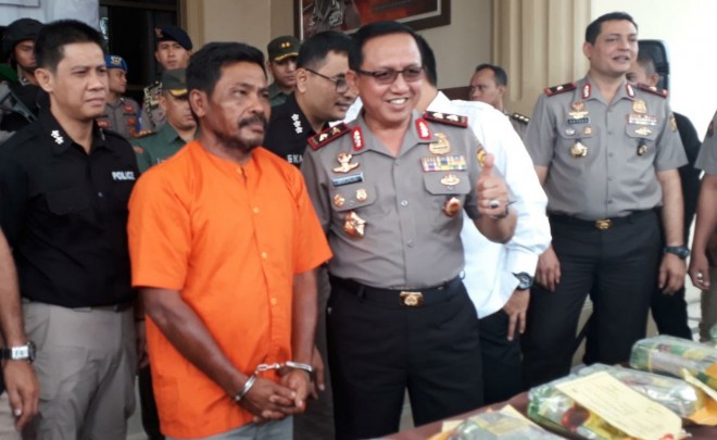 Satu tersangka diamankan, yakni Rohim bin Juned (53) warga Lebak Bandung, Kota Jambi.