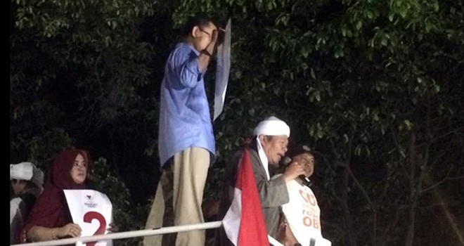 Pendukung Prabowo Subianto-Sandiaga Uno. Foto : RMOL