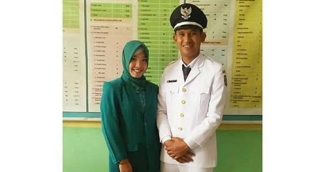 Anton Frasetyo bersama istri tercinta Dysa Sri Ilma      