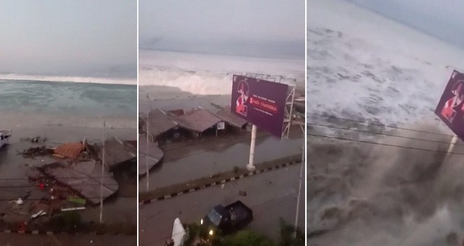 Detik detik tsunami di Pantai Talise.