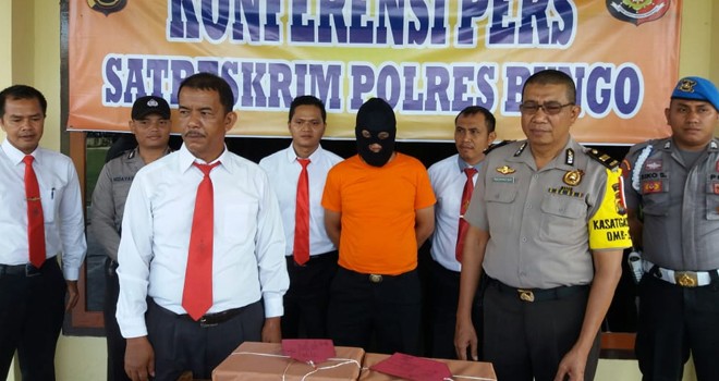 Koferensi Pers Kepala Bagian Operasional Satreskrim Polres Bungo.