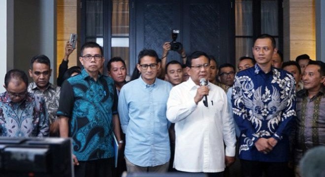 CAPRES PRABOWO SUBIANTO (KEMEJA PUTIH). (ISSAK RAMADHAN/JPC