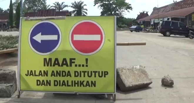 Terminal Muara Bulian tutup sejak dua pekan lalu.
