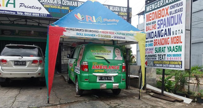 Salah satu ambulance yang terlihat menjelang pemilu.