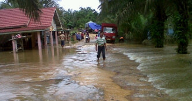Banjir di Sarolangun beberapa waktu lalu. Foto : Dok Jambi Update