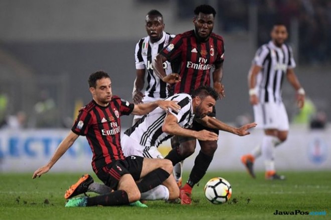 Dalam lima pertemuan terakhir, AC Milan selalu kalah dari Juventus (Reuters)