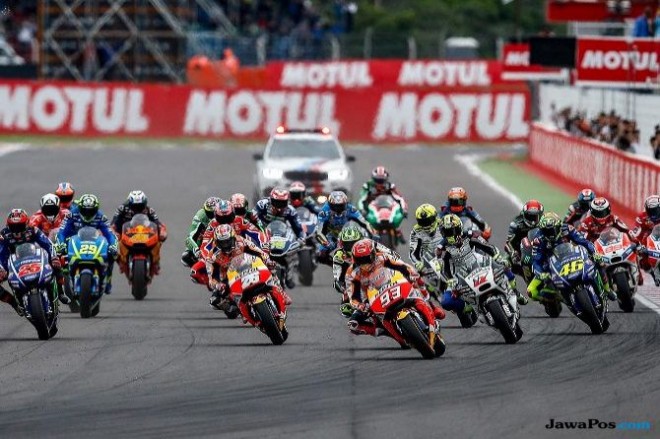 Kompetisi MotoGP 2018 akan memasuki seri terakhir di Sirkuit Ricardo Tormo, Valencia, Minggu (18/11). (Crash)