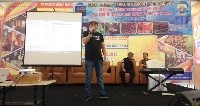 Ariansyah Kepala Dinas Perindag Provinsi Jambi saat Lelang Agro beberapa waktu lalu.