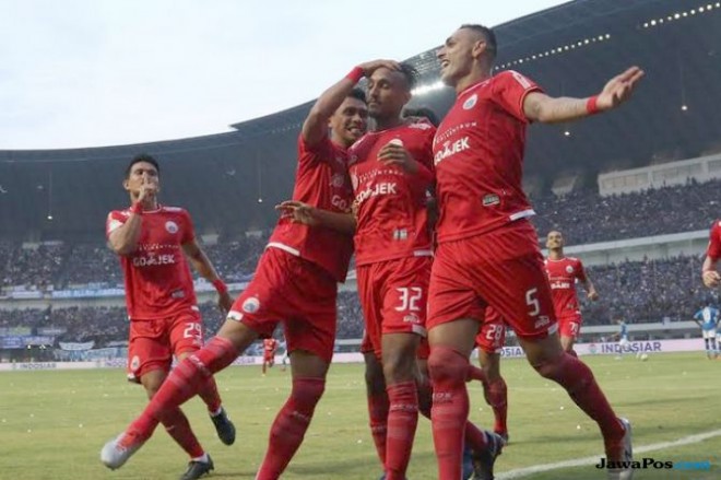 Persija Jakarta akan menghadapi Mitra Kukar di laga terakhir Liga 1 2018 (Chandra Nur Satwika/JawaPos)