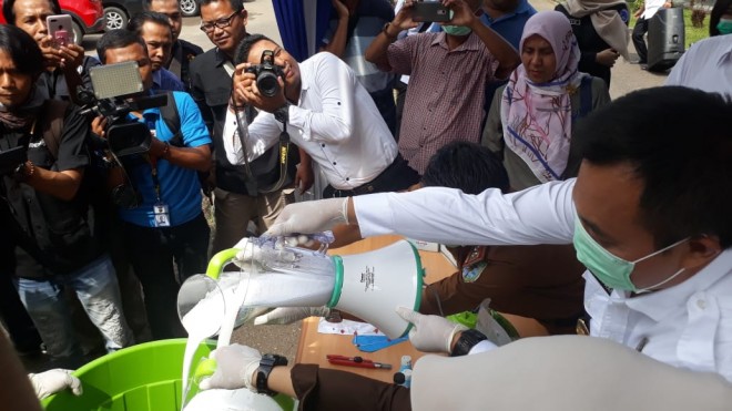 BNNP Jambi Musnahkan 2 Kg Sabu.