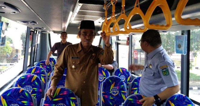 Bantuan Bus Sekolah dari dari Kementerian Perhubungan RI.