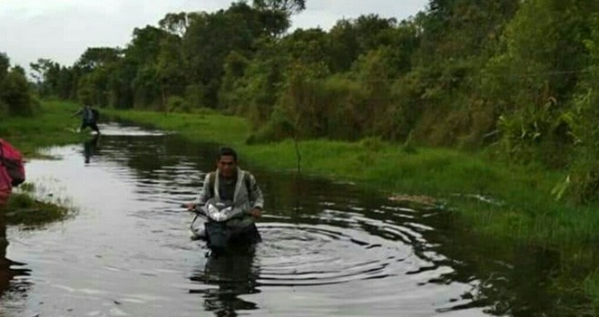 Banjir Desa Renah Kasah, Kecamatan Kayu Aro, Kabupaten Kerinci.