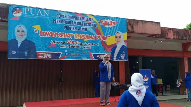 Senam yang digelar rutin oleh PUAN Provinsi Jambi. (Foto: Ist)