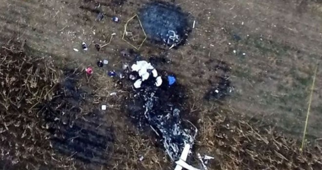 Helikpter Gubernur Negara Bagian Puebla, Meksiko jatuh. Foto : AFP