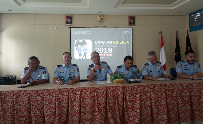 Konferensi pers Imigrasi Kelas I TPI Jambi. Foto : Andri / Jambiupdate