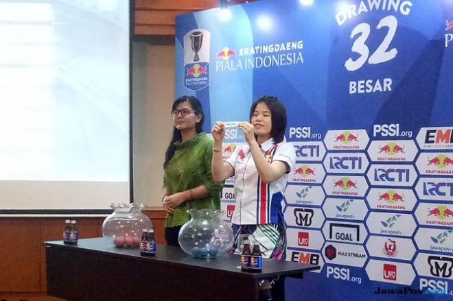 Pelaksanaan undian babak 32-besar Piala Indonesia 2018 di Hotel Sultan, Jakarta, Selasa (8/1) (Bintang Rahmat/JawaPos.com)