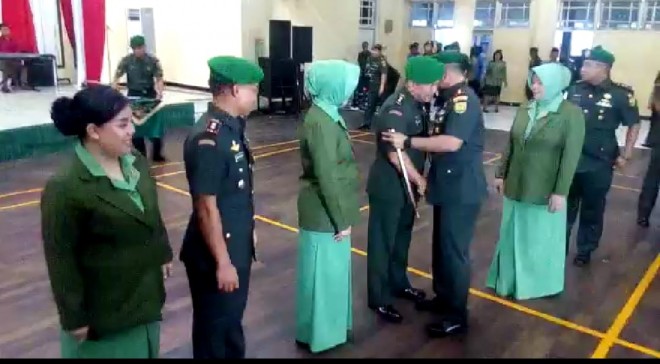 Suasana usai Sertijab Dandim 0419/Batanghari di Balai Prajurit Korem 042/Gapu. Foto : Ist
