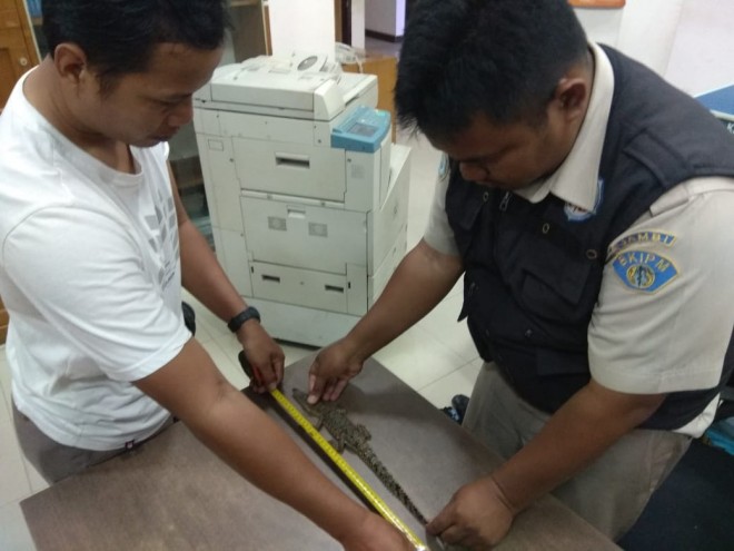 Petugas Gagalkan Penyelundupan 4 Ekor Anak Buaya Muara di Bandara Jambi. Foto : Ist