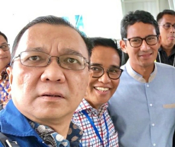 H Bakri saat Ketemu Sandiaga Uno. Foto Ist