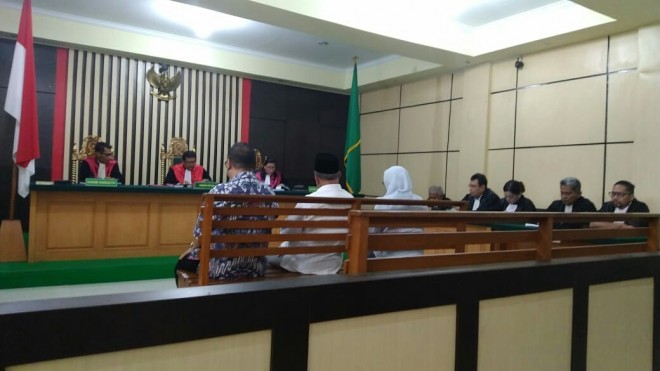 Sidang kasus dugaan korupsi pembangunan perumahan PNS Sarolangun beberapa waktu lalu. Foto : Dok Jambiupdate