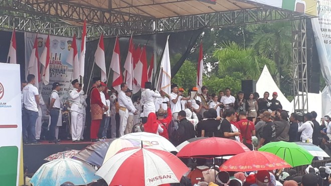Kegiatan acara Millenial Road Safety Festival. 