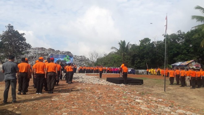 Polda Jambi Gelar Upacara Hari Peduli Sampah di TPA Talang Gulo. Foto : Doni Saputra / Jambiupdate