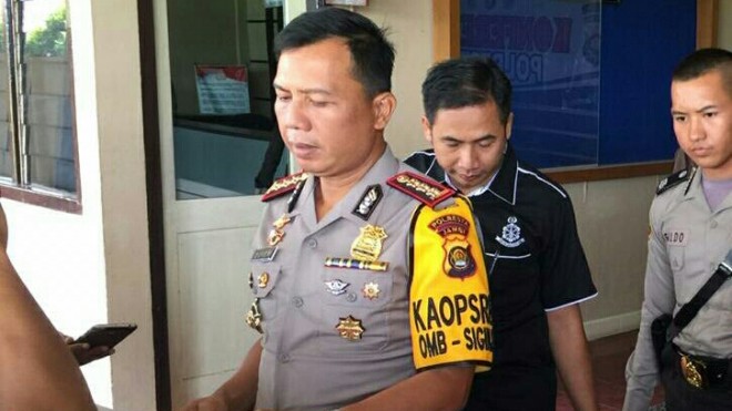 Kapolresta Jambi, Kombes Pol Dover Christian saat pres release di Mapolresta Jambi. Foto : Doni/jambiupdate