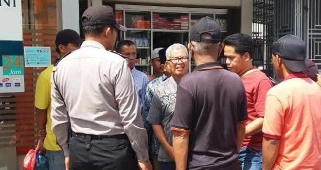 Lokasi Pembobola ATM di Kerinci yang terjadi beberapa waktu lalu. Foto : Gusnadi / Jambiupdate