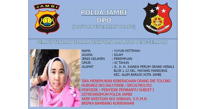 DPO Ditreskrimum Polda Jambi. Foto : Ist